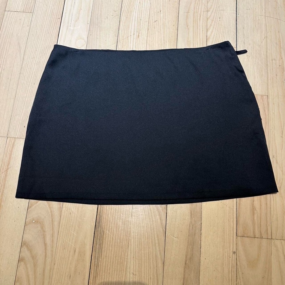 Black Aritzia Satin Sunday Best Mini Skirt